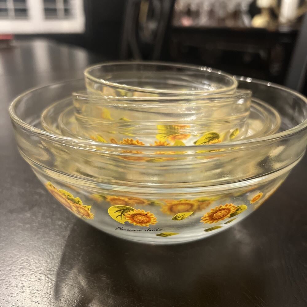 Durable Imperial Flower Duet Nesting Bowls Set Of 7 made in china Sunflowers